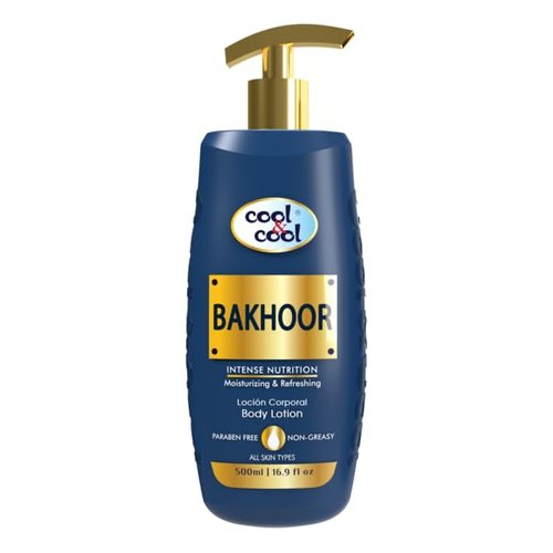 Cool & Cool Bakhoor Body Lotion 500ml | Non Greasy & Paraben Free, 1.41 Fl Oz (Pack of 12)