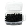 Tina Touch 500 pcs Black Elastic Rubber Bands Small One Size 1/2' in the Plastic Case for Kids Hair, Braids Hair, Wedding Hairstyle and More