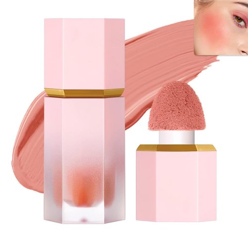 Cheek Gel Cream Liquid Blush Makeup, Soft Lightweight Breathable Feel, Long-Wearing, Smudge Proof, Natural-Looking, Skin Tint Blush Makeup (#107 ROSE RITUAL)
