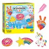 Creativity for Kids Easy Sparkle Window Art Kit - Paint and Decorate 7 DIY Suncatchers, Arts and Crafts for Kids Ages 6-8+, Activities for Kids, Rainbow Sprinkles