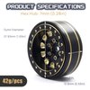 HOPLEX 1.0 Plus Brass Beadlock Wheels RC Wheel Rim Set 42g/pcs 6-Spoke Rims for TRX4M Axial SCX24 FMS FCX24 1/18 1/24 RC Crawler Car Upgrade Accessories