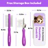 Poodoodle Pain-Free Dematting Comb Kit for Dogs & Cats, Dematting Rake & Detangling Dual-Side Comb Set, Dematting Brush for Dogs & Cats, Pet Grooming Tools Kit for Poodle Doodle & All Long Haired Pets