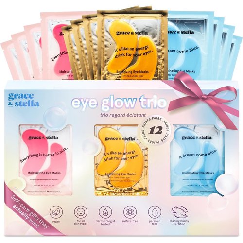 Grace &amp; Stella Under Eye Patches, Christmas Gifts for Women (12 Pairs) Christmas Gifts for Mom, E...