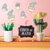 36 Pack Cactus Shaped Roller Pens Novelty Cactus Plant Gel Ink Pens Cactus Shaped Ballpoint Black Cactus Gel Ink Rollerball Pen with Flower for Summer School Home Office Supplies Gift, 3 Colors