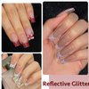 GAOY Reflective Glitter Gel Nail Polish Set for Christmas Nails 6 Colors Including Pink Red Silver Holographic Gel Polish Kit UV LED Soak Off Nail Polish Home DIY Manicure Nail Salon Varnish