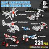 BESTYMXY Cars & Airplane Metal Model Set, Building Kit Model, 231 PCS 6 Models Metal STEM Project Building Toys for Kids Ages 8-12, Assembly Vehicles Metal Toys Model