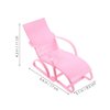 UPKOCH 2 Pcs Mini Dolls House Beach Chairs, 6.68 Inch Plastic Doll House Lounge Chairs, Miniature Beach Accessories for Crafts, Dollhouse Furniture for 11.5 Inch Dolls, Pink