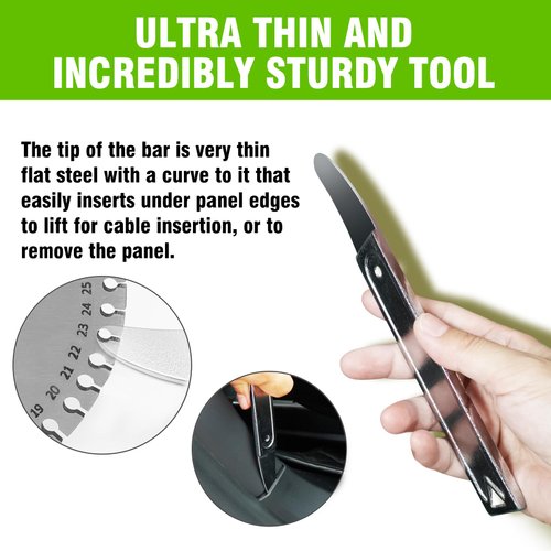 Etre Jeune 4140 Steel Pry Tool, Auto Trim Removal Tool Pry Bar for Vehicle Door Panel, Audio Radio Panel, Dashboard Repair Upholstery Tool, Pack of 1