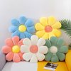 Flower Pillow, Flower Shaped Throw Pillow Flower Floor Pillow Soft Seating Cushion Room Decor Plush Pillow for Bedroom, Sofa, Bed, Reading (15 inch, White)