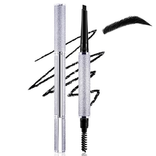 Boobeen Eyebrow Pen Waterproof Eyebrow Pencil Long Lasting Black Eyebrow Filler Pencil with Spoolie Brush, Creates Natural Eye Brows Makeup Effortlessly