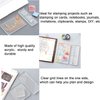 WeiMeet 6 Pieces Stamp Blocks Acrylic Clear Stamping Blocks Tools with Grid Lines for Scrapbooking Crafts Making