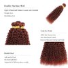 Reddish Brown Curly Weave Human Hair Bundles Color 33 Human Hair Copper Red Brown Kinky Curly Bundles Double Weft Remy Hair Extensions Wet and Wavy Bundles Silky and Soft 26 28 30 Inch