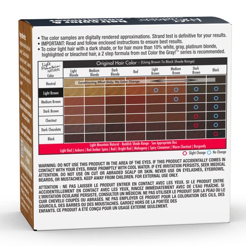 Light Mountain Henna Hair Color & Conditioner - Light Brown Hair Dye for Men/Women, Organic Henna Leaf Powder and Botanicals, Chemical-Free Semi-Permanent Hair Color, 4 Oz (Pack of 3)