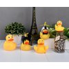 DS. DISTINCTIVE STYLE Middle Finger Rubber Ducks 2 Pieces Yellow Rubber Duck 2.95 Inch Funny Car Ornaments Duck for Car Dashboard Decoration, Computer Monitor Decor