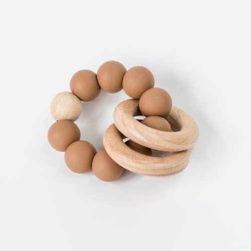 Babeehive Goods Teething Ring | Soothing Comfort for Your Little One | Safe and Effective Relief | Highly Sffective Teething Aid, Perfect for Soothing Sore Gums and Providing Comfort (Clay)