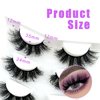 Mink Lashes Flu-ffy Lashes 20mm Long Flu-ffy False Eyelashes 3D Volume Curly Dramatic Fake Eyelashes Thick Full Lashes 5 Pairs Pack(5W-TB56)