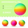 YNHFIFI Playground Ball, 8.5 Inch Rainbow Kickball for Kids Adults Indoor & Outdoor Dodgeball Handball Four Square Ball Schoolyard Game