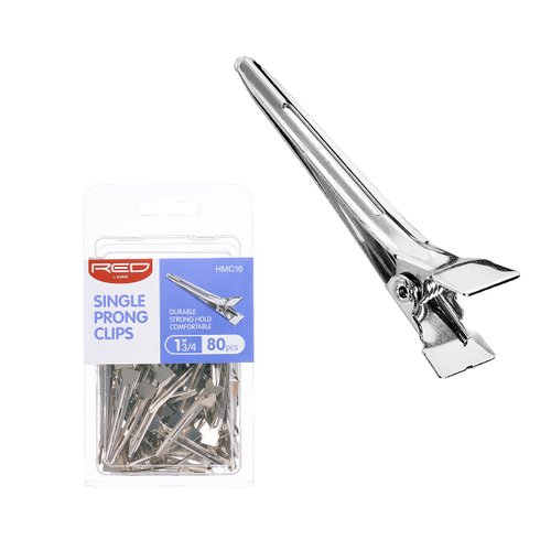 RED by Kiss 80pcs 1.75" Slide-In Hair Clips, Durable Metal Curl Setting Clips for Hairdressing, Sectioning & Retwisting, Rust-Free Hair Pins for Dreads, Dreadlocks, & Twist Styles