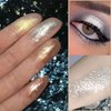 oygcee Glitter Shimmer Metallic Eyeshadow Palette 4 Color,Diamond Pearl Shiny Bling Korean Makeup for Eye/Face/Highlighter, High Pigmented Smooth White Shimmery Powder, Glow Illuminator