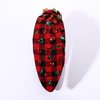 CEALXHENY Christmas Headband Accessories for Women Red Green Rhinestone Crystal Knotted Headband Jeweled Xmas Plaid Wide Top Knot Headband Christmas Outfits Holiday Gifts (Christmas 1)