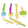 6 Pcs Clay Dough Tools Kit, Hanhan Clay Modelling Tool Kit Dough Rollers Molds Cutters Plastic Play Dough Tools Set for Children Ages 3 and up (Random Colors) (6pcs)