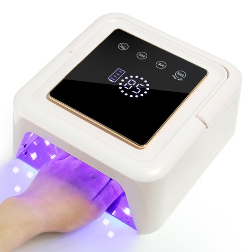 YOKEFELLOW Cordless Nail Lamp - UV Light for Gel Nails Drying Lamp with 4 Timers 72W LED Nail Light Fast Curing Nail Dryer for Gel Polish
