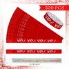 Teling 500 Pack VIP Plastic Wristbands Party Wristbands for Events VIP Custom Wristbands Plastic Bracelets Wristbands Waterproof Wrist Bands Arm Bands for Events Concerts (Holographic Red)