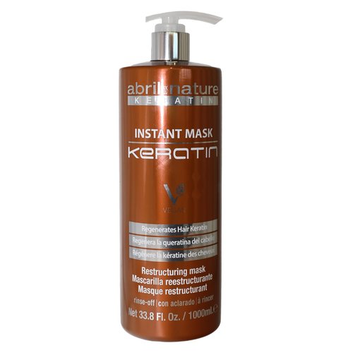Abril Et Nature Instant Mask Keratin - 1000 ml - Treatment for Severely Damaged Hair - Restores Strength to the Hair Fibre - Powerful Anti-Frizz - Hair Conditioner