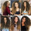 GoGo Curl Crochet hair 18inch Water Wave Crochet hair Ombre Blonde Synthetic Bohemian Crochet Braids Deep Wave Braiding hair Extensions (5Packs,1B/27)