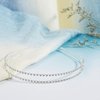 Sage Sultana Silver Tone Double Rows Crystal Rhinestones Fashion Headbands Wedding Party Hairband Hair Accessory for Women (Silver)