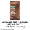 Starbucks Ground Coffee Bag, Pike Place Roast, Medium Roast Coffee, Ground 100% Arabica Coffee, Notes of Cocoa & Rich Praline, 12-Ounce Bag (Pack of 2)