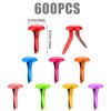 AIEX 600pcs Metal Paper Fasteners Round Copper Fasteners Split Pins for DIY Crafts Projects Scrapbooking Office 0.47x0.3inch (Multicolored)