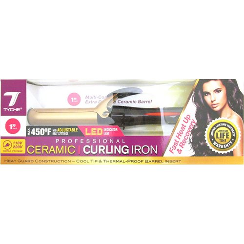 Tyche Professional Ceramic Curling Iron 1 inch
