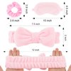 Casoty 18 Pcs Sleepover Essentials: Headbands, Plush Eye Masks, Velvet Scrunchies for Face Washing, Shower, Yoga, and Spa Relaxation
