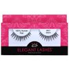 Elegant Lashes #601 Black False Eyelashes (Natural Looking Professional 100% Human Hair False Eyelashes)
