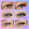Pawotence Lash Clusters Wispy 9-16mm Individual Lashes Cluster Eyelash Extensions 192pcs Lash Extension DIY Soft Natural Eyelash Clusters with Thin Band