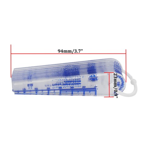 Rannb Plastic Feeler Gauge 0.05mm to 3mm Metric Gap Measuring Tool 21 Leaf