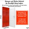 KatchOn, Iridescent Red Streamers Party Decorations - 3.2x8 Feet, Pack of 2 | Shiny Red Fringe Backdrop for Christmas Decorations | Red Christmas Backdrop | Red Backdrop for Red Party Decorations