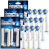 Professional White Replacement Brush Heads w/ 3D Whitening, Compatible with Oralb Braun Electric Toothbrush- 12 Pro Style- Fits The Oral-B Kids Care 1000 Etc.