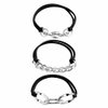 3 Pcs Bracelet Hair Ties Metal Chain Hair Bands Elastic Hair Ropes Ponytail Holder Hair Jewelry Accessories for Women and Girls (Silver)