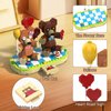 Valentine’s Brown Bear Building Toy Sets Compatible with Lego for Adult, Art Love Collectible Home Decor, Cute Bears with Heart, Valentines Day Gifts for Her/Him, Christmas for Kids 8+ (289pcs)