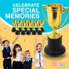 Playbees Plastic Golden Cup Trophy for Kids - 12 Pack - 4 Inch Achievement Prize Awards - Ideal Recognition for School, Sports, Office, Carnival Games - Party Favors, Decor, Props - Motivational