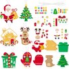 Civaner Christmas Craft Kit for Kids Christmas Tree Ornaments Hanging Art and Craft DIY Project Gingerbread House Crafts Kit Christmas Box Claus Reindeer Christmas Crafts for Kids, 6 Styles (36 Sets)