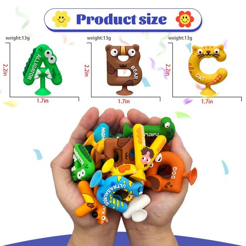 26PCS Suction Bath Toys, Learning Toys,Kids Bath Toys, Party Favor, 3~12 Year Old Boy Girl Toddler Travel Toys, Toddler Bath Toys, Bathtub Toys Spell Matching Letter Toys, Spelling Games