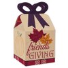 Big Dot of Happiness Friends Thanksgiving Feast - Square Favor Gift Boxes - Friendsgiving Party Bow Boxes - Set of 12