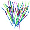 Luau Party Supplies - Hawaiian Party Favors - 36 Pc. - Party Straws - Hawaiian Flower - Lei Necklaces and Umbrella Straws by Tigerdoe