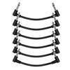 Sovvid 6 Pack 6 Inch Guitar Patch Cables, Black Guitar Pedal Cable Effect Cable Cord, 1/4" inch TS Right Angle Guitar Patch Cable
