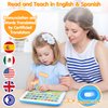 Bilingual Spanish & English Learning Toys for Toddlers 1-3, Kids Interactive Learning Tablet, Childrens Alphabet ABC / Words / Numbers / Colors Learning Pad, Education Toy for Babies 24 Month+