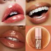 Anglicolor 2PC Lip Glow Oil Hydrating 6 Colors, Moisturizing & Nourishing Plumping Tinted Lip Gloss for Dry Lips, Vegan, Lip Plumper Gloss Make Lips Fuller (2PC#06, 7.6ml)