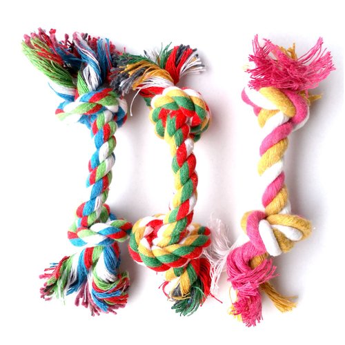 Kats'N Us Puppy 2-Knot Rope Bone Dog Toy - Small